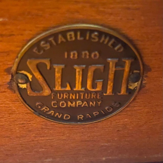 Mid 20th Century Sligh-Lowry Barley Twist Side Table with Inlay Marquetry Top and Drawer For Sale - Image 12 of 13