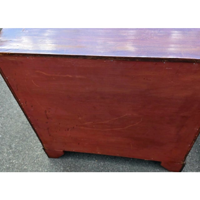 Wood Antique 19th Century English Mahogany Chest of Drawers For Sale - Image 7 of 8