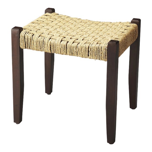 Garner Woven Jute Stool, Multi-Color For Sale