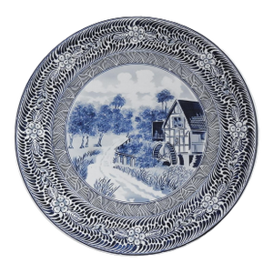 Mid 20th Century Blue and White Delft Holland Wall Plate