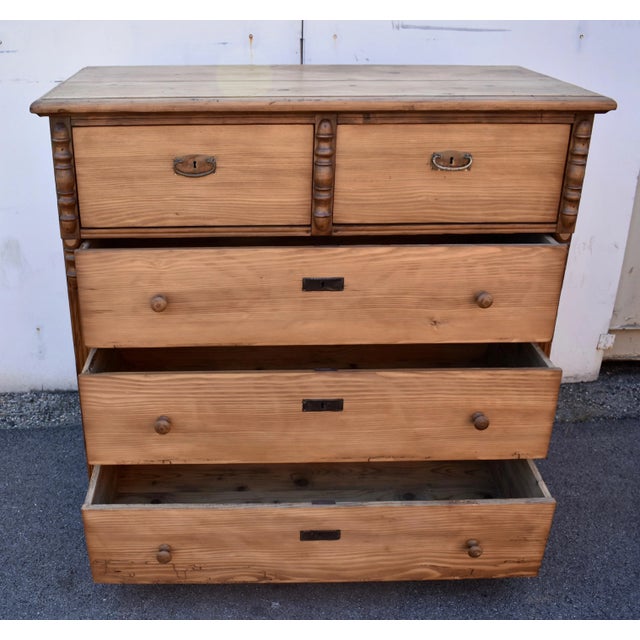 Pine Chest of Five Drawers For Sale - Image 12 of 12