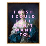 I Wish I Could by Lara Fowler in Gold Framed Paper, Medium Art Print For Sale