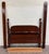This is a gorgeous vintage full size Duncan Phyfe style mahogany bed featuring carved pineapple or pinecone finials,...