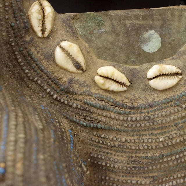 Early 20th Century Kota Beaded Face Mask with Cowrie Shells Gabon For Sale - Image 10 of 11