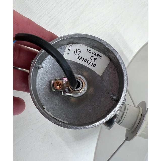 Silver Gau-Cast Aluminum and Glass Wall Lamps from Maison Lucien, 1980s, Set of 2 For Sale - Image 8 of 11