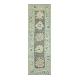 Turkish Oushak Runner Rug 2'9" x 8'7" #17369 For Sale