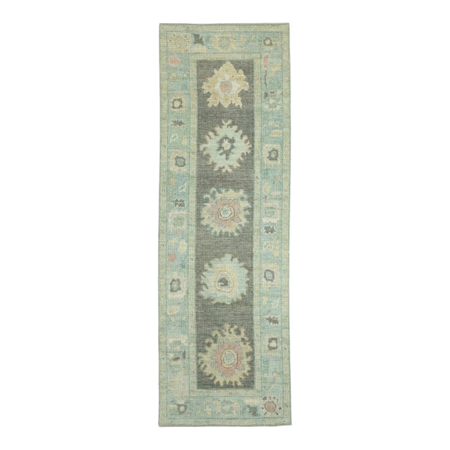 Turkish Oushak Runner Rug 2'9" x 8'7" #17369 For Sale