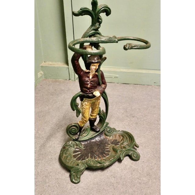 1960s French Cast Iron Figural Umbrella Stand, 1960s For Sale - Image 5 of 7