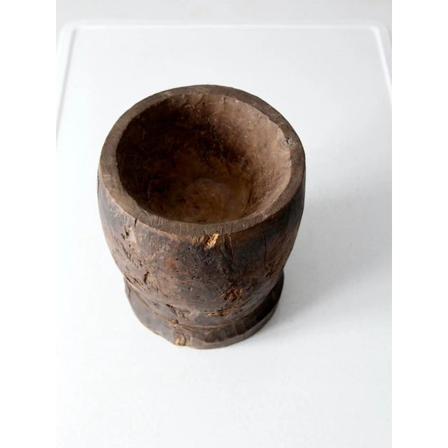 Antique Wooden Mortar For Sale - Image 9 of 11