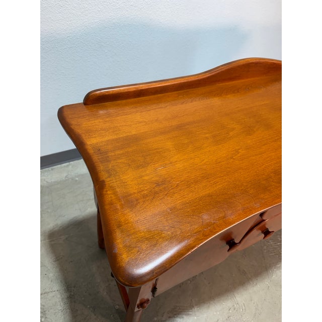 Vintage Brutalist Colonial Maple Sideboard Buffet Cabinet For Sale - Image 10 of 12