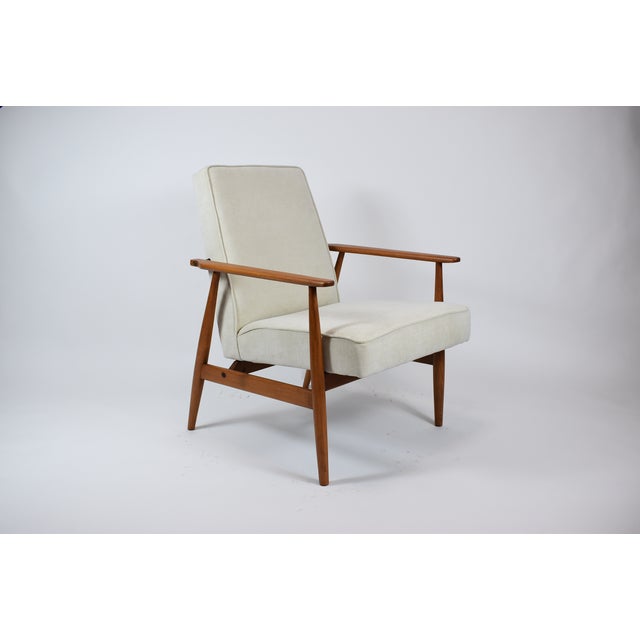 Vintage Armchair in Beige and Teak, 1970s For Sale - Image 15 of 18