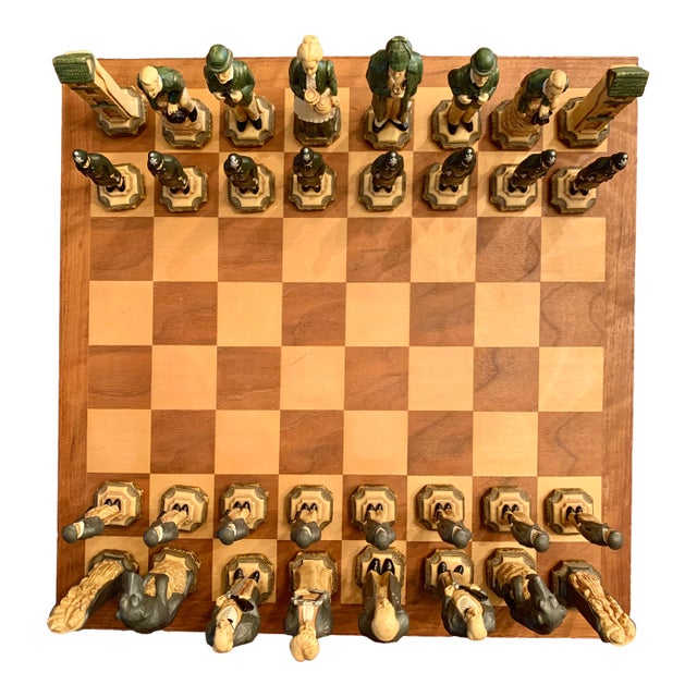Sherlock Holmes Chess Set Handmade Studio Anne Carlton Worth $1400 New For Sale