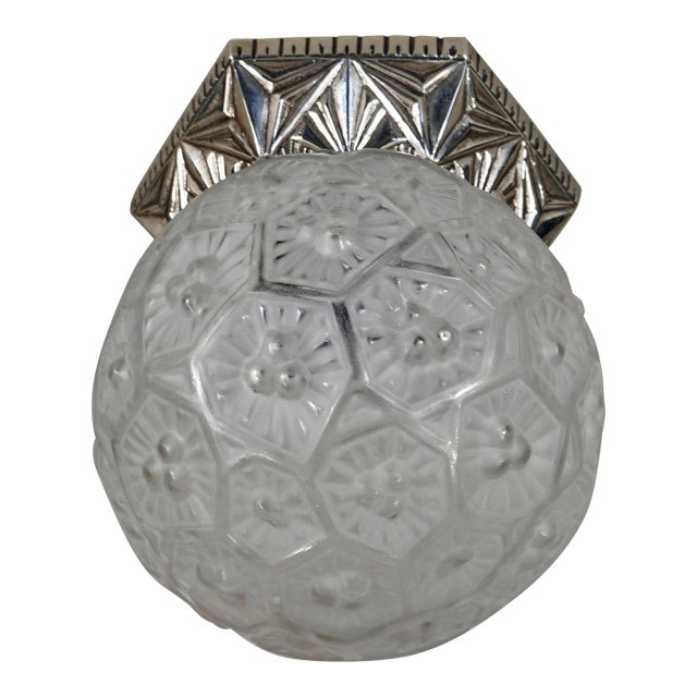 French Art Deco Flush Mount by Gauthier & Hubens 1930 France For Sale