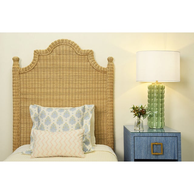 Matthew Izzo Home Chamberlain Twin Rattan Bed With Arched Headboard, Footboard, and Side Rails For Sale - Image 11 of 12