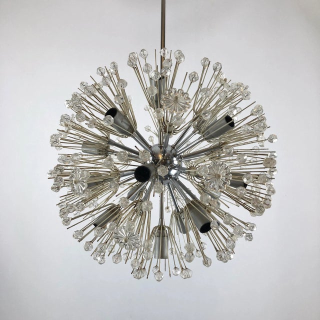 Chrome and Glass Sputnik Chandelier by Emil Stejnar, 1970s For Sale - Image 10 of 13