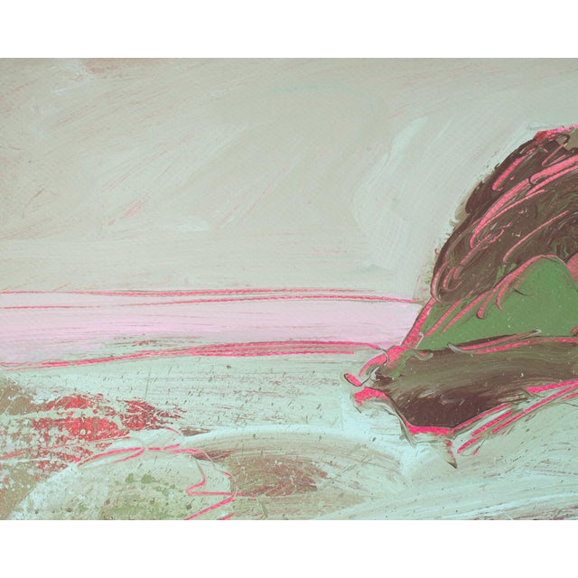 1980s 1980s Abstract Acrylic Landscape Painting by Harry Hilson For Sale - Image 5 of 7