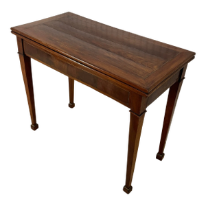 Antique Mahogany Card Table / Console Table (English or French, Early 1800s)