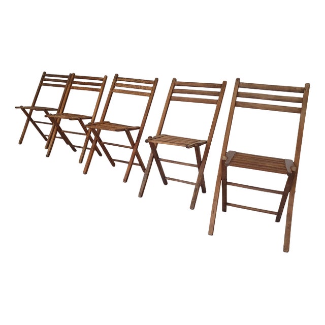 Folding Chairs, 1960s, Set of 5 For Sale