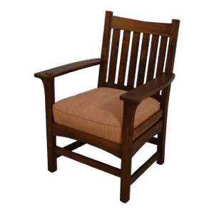 L&jg Stickley Signed Vintage Mission Oak Armchair