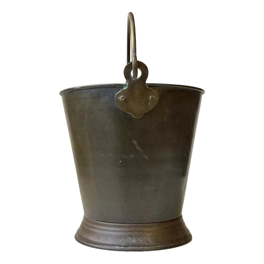 Vintage Anglo-Indian Narang Bucket in Brass, 1940s | Chairish
