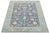 Modern Oushak Style Hand-Knotted Wool Area Rug in Charcoal, Sky Blue & Pastel For Sale - Image 4 of 11