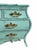 French Provincial Hooker Furniture Turquoise Bombe Dresser – Hand Finished 7 Drawer French Provincial Chest, Ornate Gold Hardware For Sale - Image 3 of 11
