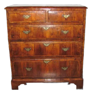 Antique English Walnut George II Chest of Drawers Circa 1730