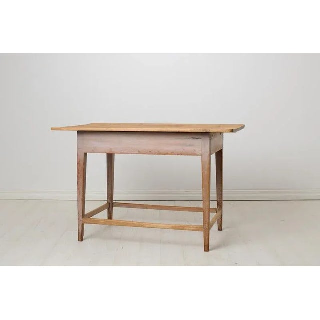Antique Swedish Country House Table with Drawer For Sale - Image 6 of 11