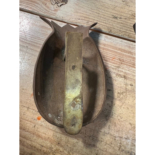 Brass door knocker of a pineapple This would be perfect fit for a coastal or a Palm Beach Hollywood Regency home. The...