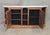 Art Deco Antique Early 1900s Oak Console Cabinet With Doors, Shelves and a Marble Top For Sale - Image 3 of 18