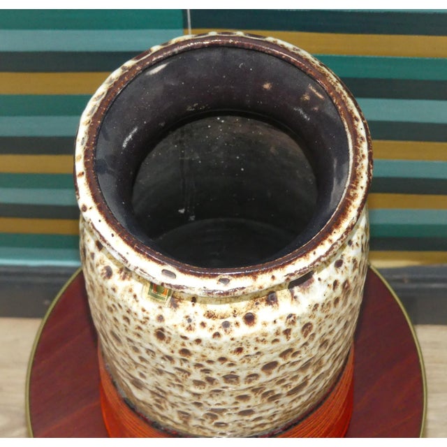 Ceramic Brown-Orange Fat Lava Ceramic Floor Vase from Jasba, 1970s For Sale - Image 7 of 15