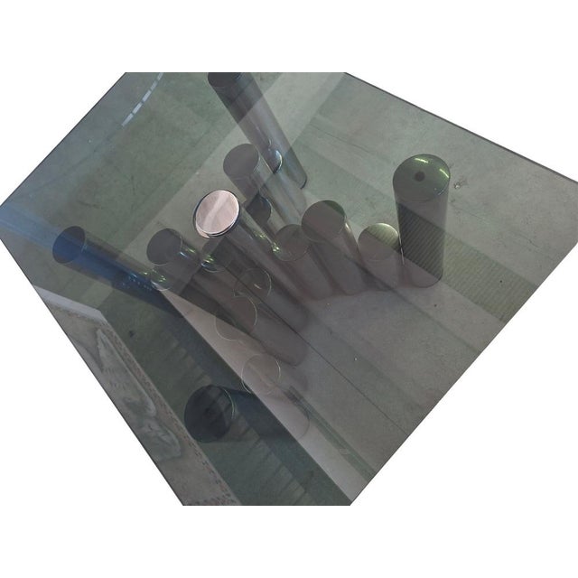 1970s Coffee Table in Chrome and Smoked Glass by Marco Zanuso, 1970s For Sale - Image 5 of 8