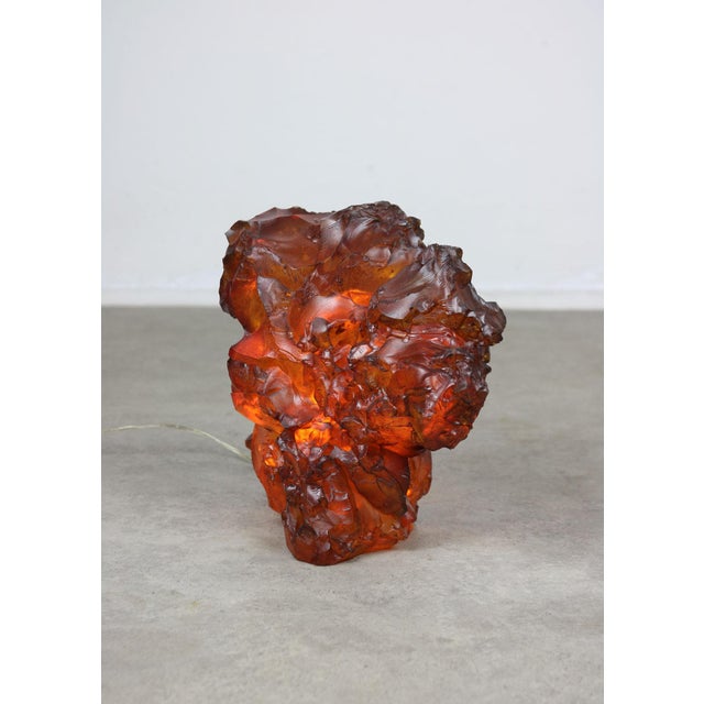 Vintage Italian Orange and Yellow Sculptural Lamps, 1970s, Set of 2 For Sale - Image 14 of 18