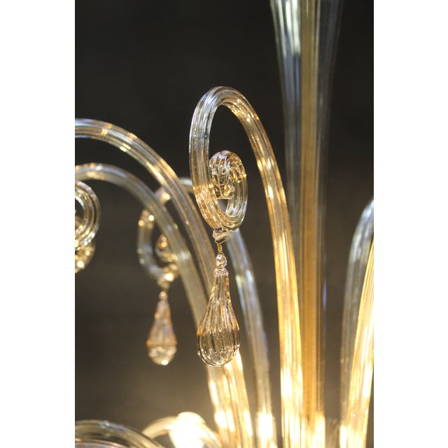 Murano Chandelier from Venini, 1920s, in Flawless conditions. Designed 1920 to 1949 This piece is attributed to the...