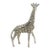 Vintage Italian Handmade Genuine Silver Giraffe Figurine Large Miniature Vicenza 800 Continental Silver Animal Sculpture Cabinet Curiosity For Sale