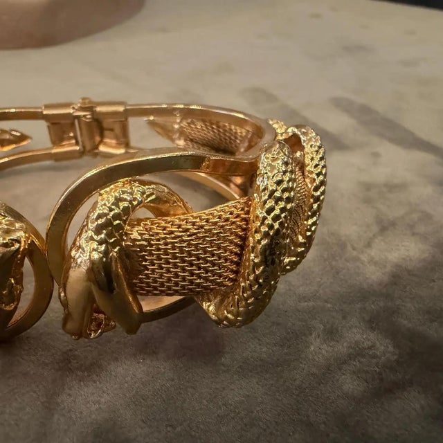 2000 - 2009 21st Century High Quality Costume Jewelry Italian Snake Bangle Bracelet For Sale - Image 5 of 14