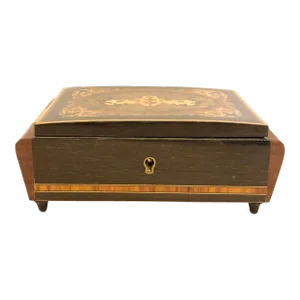 Arabesque Italian Hand Crafted Inlaid Wood Jewelry Box “God Father Theme Song"