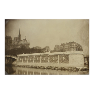 Notre Dame Cathedral and Ile De La Cité in Paris, Silver Gelatin Black and White Photography, 1929