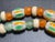 Antique Venetian Chevron Trade Bead Necklace and Bracelet Jewelry Set With Frosted Glass Spacers, 2 Pieces For Sale - Image 4 of 8