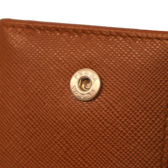 Brown Prada Tobacco Saffiano Leather Portamon Key Case Card Holder, 2016. For Sale - Image 8 of 8