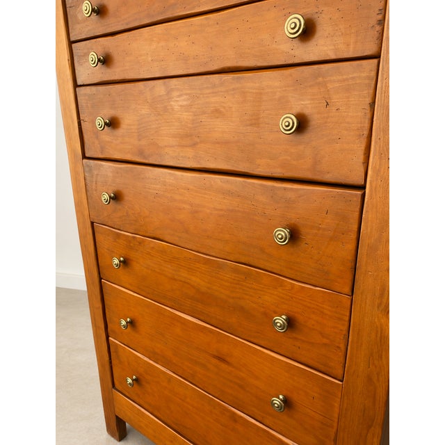 Tan Vintage French Chest of 7 Drawers, 1970s For Sale - Image 8 of 11