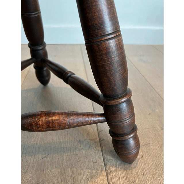 Turned Wooden Stools Attributed to Charles Dudouyt - a Pair For Sale - Image 9 of 12