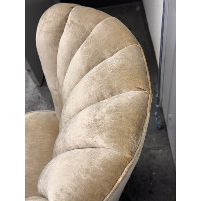 Late 20th Century Art Deco Shell Back Side Chair, Vintage For Sale - Image 5 of 11