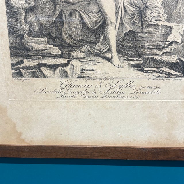 Hamlet Winstanley, Depicting the Myth of Glaucus and Scylla, 1720s, Engraving For Sale - Image 9 of 15