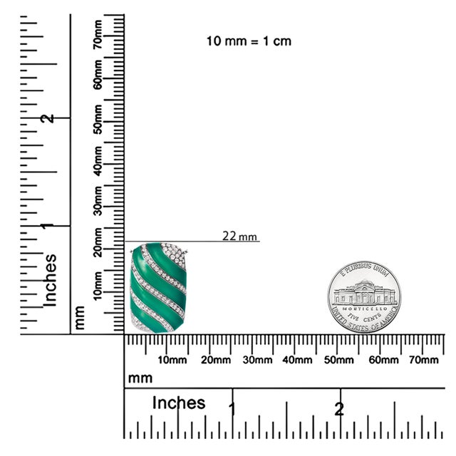 .925 Sterling Silver Turquoise Enamel and 1/2 Cttw Diamond Block 18" Pendant Necklace (F-G Color, VS1-VS2 Clarity) For Sale In New York - Image 6 of 6