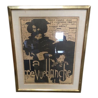 Late 20th Century La Revue Blanche Framed Poster For Sale
