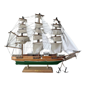 1970s Large Wooden Representation Handmade 1853 Young America Replica Clipper Ship