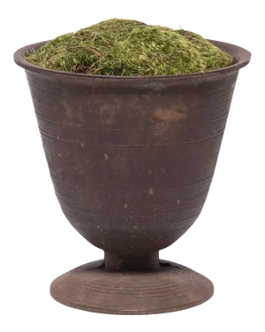 Antique Korean Footed Cast Iron Mortar