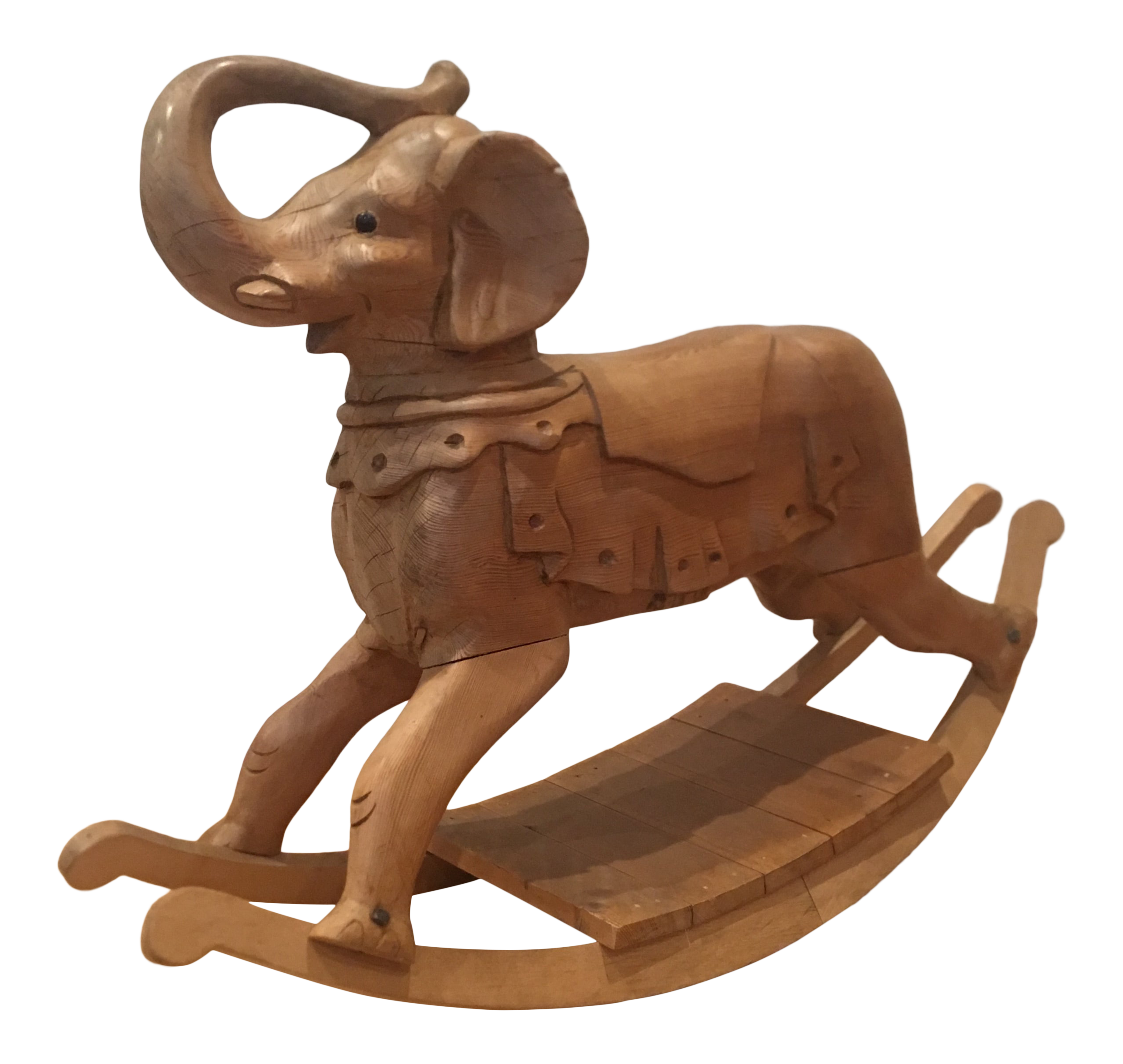 wooden elephant rocking chair