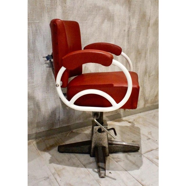 Vintage Art Deco Barbers Chair, 1930 For Sale - Image 6 of 15